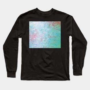 Texture green colored concreet Long Sleeve T-Shirt